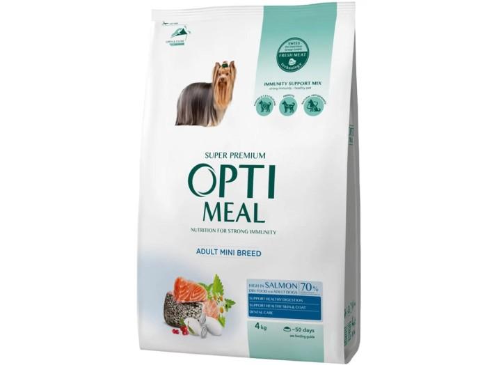 Optimeal Mini Adult Salmon для собак миниатюрных пород с лососем 4 кг