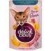 Delickcious (Делишес) пауч Duck Pumpkin для кошек утка тыква полоски крем-суп 85 гр