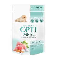 Optimeal Puppy Turkey Carrot in sauce для щенков с индейкой и морковью в соусе 12x100г фото