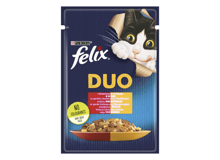 Влажный корм для кошек Felix Sensations Sauces, с говядиной и птицей, 26*85 г