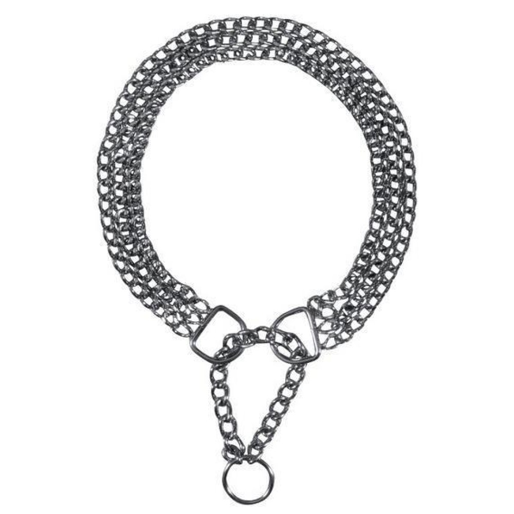 Нашийник Trixie Semi-Choke Chain для собак трирядний хромований, 65 см (2269)