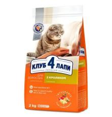Клуб 4 Лапы Premium Rabbit для кошек с кроликом 2 кг фото