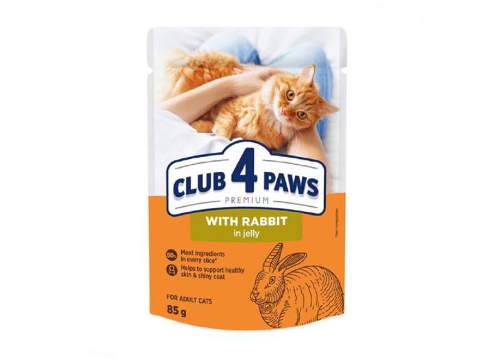 Клуб 4 Лапы Premium Rabbit с кроликом в желе для кошек 24х85 г Клуб 4 Лапы Premium Rabbit с кроликом в желе для кошек 24х85 г
