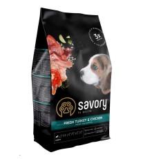 Savory Puppy Turkey Chicken для цуценят з індичкою та куркою 3 кг фото