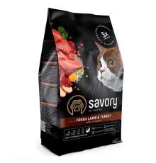 Savory Sensitive Digestion Fresh Lamb & Turkey для котів з ягням 2 кг фото