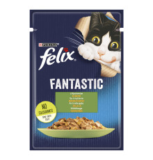 Влажный корм для кошек Felix Fantastic, с кроликом, 26*85 г
