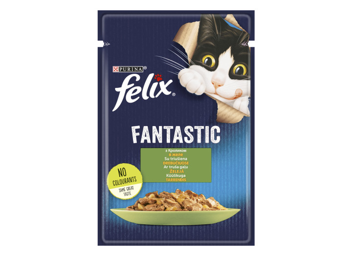Влажный корм для кошек Felix Fantastic, с кроликом, 26*85 г