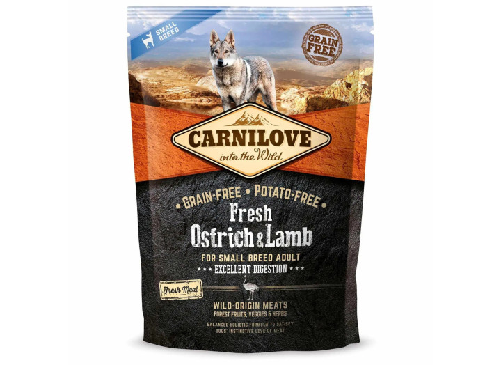 Carnilove Small Breed Ostrich Lamb для собак з ягнятком 1.5 кг