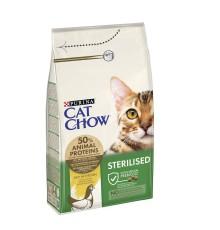 Cat Chow Sterilised Chicken для стерилизованных кошек с курицей 1.5 кг фото
