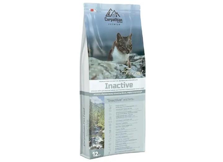 Carpathian Pet Food Inactive для стерилізованих кішок з куркою та палтусом 12 кг Carpathian Pet Food Inactive для стерилізованих кішок з куркою та палтусом 12 кг