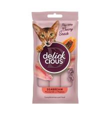 Ласощі Delickcious (Делішес) Creamy Snacks Seabream для котів з дорадо та тато 4шт.*15г фото
