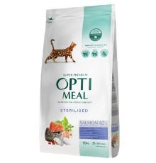 Optimeal Cat Adult Sterilised Salmon для стерилизованных кошек с лососем 10 кг фото
