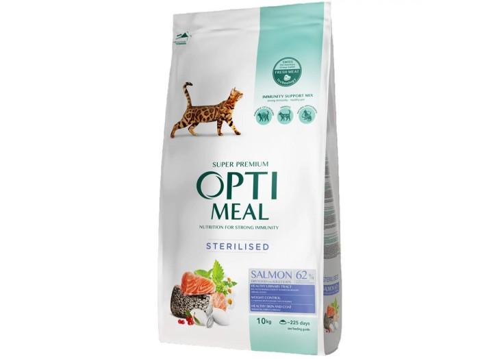 Optimeal Cat Adult Sterilised Salmon для стерилизованных кошек с лососем 10 кг Optimeal Cat Adult Sterilised Salmon для стерилизованных кошек с лососем 10 кг