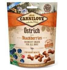 Ласощі для собак Carnilove Dog Crunchy Snack, м'ясо страуса та ожина 200 г (100406)