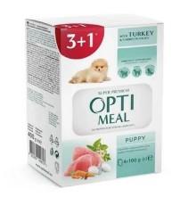 Optimeal Puppy Turkey Carrot in sauce для щенков с индейкой и морковью в соусе (3+1) 400 г фото