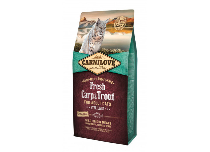 Carnilove Carp Trout Sterilised для стерилізованих кішок з коропом та форель 400 г