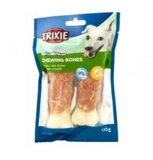Лакомство для собак Trixie Кость для чистки зубов Denta Fun с курицей, 17 см, 1 шт., 140 г (31344_1шт)
