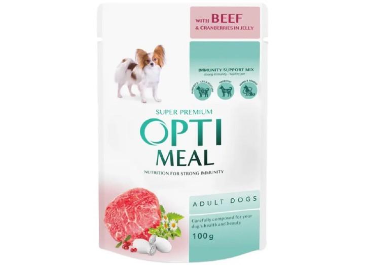 Optimeal Beef Cranberry in Jelly для собак с говядиной и клюквой в желе 100г Optimeal Beef Cranberry in Jelly для собак с говядиной и клюквой в желе 100г