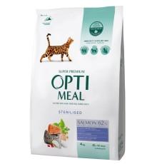 Optimeal Cat Adult Sterilised Salmon для стерилизованных кошек с лососем 4 кг фото