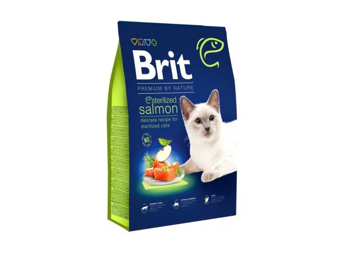 Brit Premium Sterilised Salmon для стерилизованных кошек с лососем 8 кг Brit Premium Sterilised Salmon для стерилизованных кошек с лососем 8 кг