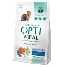 Optimeal Mini Adult Salmon для собак миниатюрных пород с лососем 700 г фото