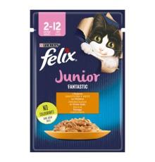 Влажный корм для котят Felix Fantastic Junior с курицей 26*85 г