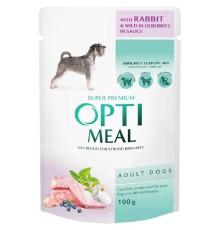 Optimeal Rabbit & Wild Blueberries in Sauce для собак с кроликом 100г фото