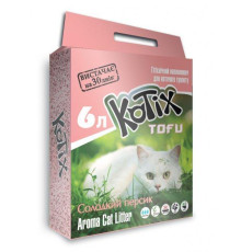 Наповнювач соєвий Kotix Тофу для котячого туалету персик 6 л/2.6 кг