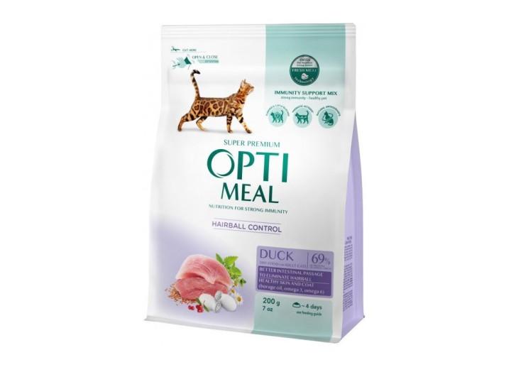 Optimeal Duck Hairball Control для выведения комков шерсти для кошек с уткой 200 г Optimeal Duck Hairball Control для выведения комков шерсти для кошек с уткой 200 г