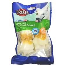 Лакомство для собак Trixie Кость для чистки зубов Denta Fun с курицей, 11 см, 2 шт., 140 г (31322)