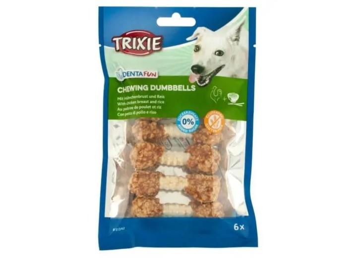 Жевательная гантель для собак Trixie Denta Fun, с мясом и рисом, 100г/6 шт. (31342) Жевательная гантель для собак Trixie Denta Fun, с мясом и рисом, 100г/6 шт. (31342)