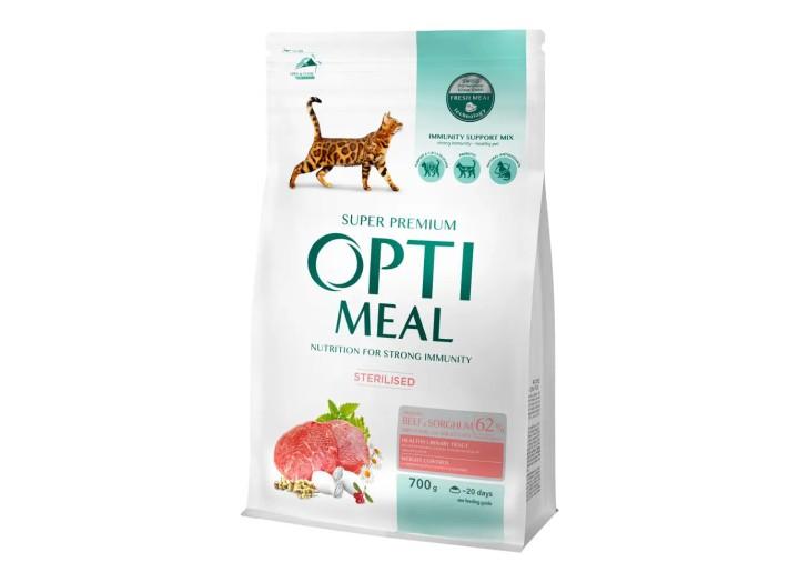 Optimeal Sterilised Beef Sorghum для стерилизованных кошек с говядиной 700 Г Optimeal Sterilised Beef Sorghum для стерилизованных кошек с говядиной 700 Г
