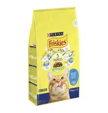 Purina Friskies Sterilised для стерилизованных кошек с лососем и овощами 10 кг