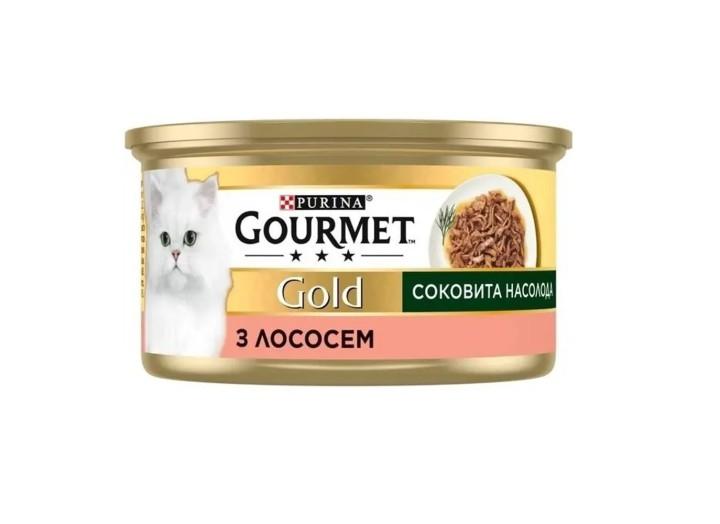 Gourmet Gold Сочное наслаждение для кошек с лососем 24x85 г Gourmet Gold Сочное наслаждение для кошек с лососем 24x85 г