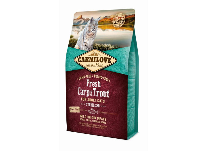 Carnilove Carp Trout Sterilised для стерилізованих кішок з коропом та фореллю 6 кг