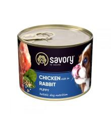Savory Dog All breeds Puppy Rabbit Chicken для щенков с курицей и кроликом 200 г фото