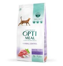Optimeal Duck Hairball Control для виведення грудок вовни для котів з качкою 10 кг фото