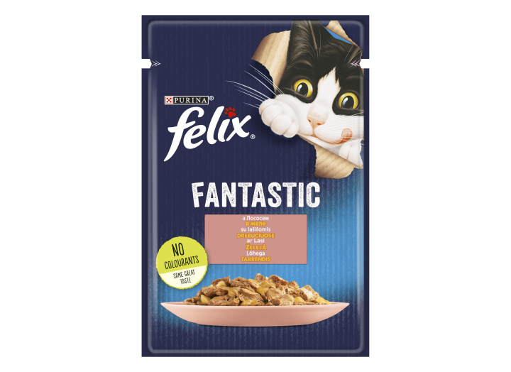 Влажный корм для кошек Felix Fantastic, с лососем, 26*85 г