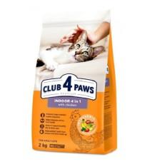 Клуб 4 Лапы Premium Indoor 4 in 1 для кошек 2 кг фото