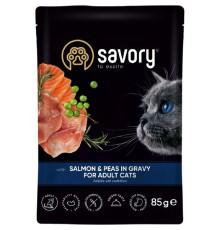 Влажный корм Savory Salmon для кошек, лосось в соусе 85 г фото