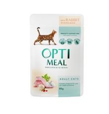 Optimeal Rabbit in White с кроликом в белом соусе для кошек 85 г