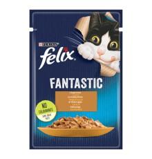 Влажный корм для кошек Felix Fantastic с индейкой 26*85 г