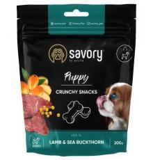 Лакомства Savory Puppy Crunchy Snack с ягненком и облепихой для щенков 200 г (31379) фото