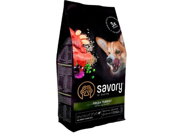 Savory Adult All Breeds Sterilised Fresh Turkey для стерилизованных собак 12 кг Savory Adult All Breeds Sterilised Fresh Turkey для стерилизованных собак 12 кг