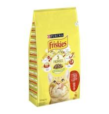 Purina Friskies для кошек с говядиной, курицей и овощами 10 кг