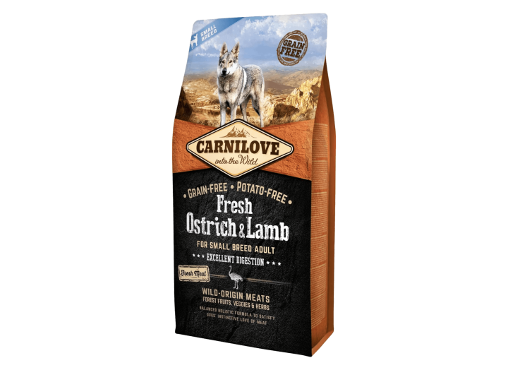 Carnilove Small Breed Ostrich Lamb для собак з ягнятком 6 кг