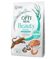 Optimeal Cat Beauty Fitness Sterilised для стерилизованных кошек из морепродуктов 4 кг фото