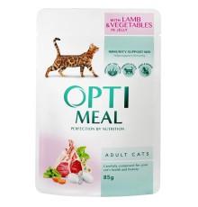 Optimeal Lamb Vegetables с ягненком в желе для кошек 12х85 г фото