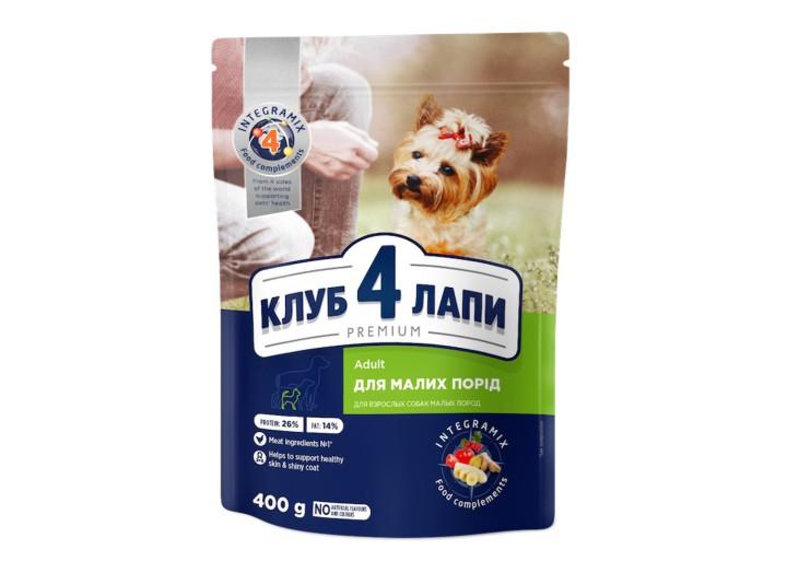 Клуб 4 Лапы Premium Small для собак с курицей 400 г Клуб 4 Лапы Premium Small для собак с курицей 400 г