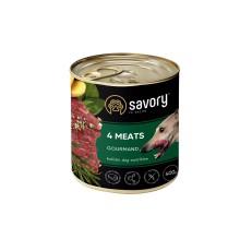 Savory Dog Gourmand 4 Meats для собак 4 мяса 400 г фото